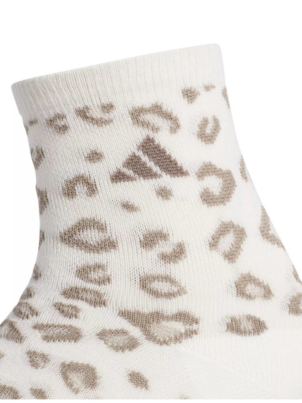 Adidas Women’s Leopard Neutral Luxe High Quarter Socks 3 Pairs - Picture 4 of 4